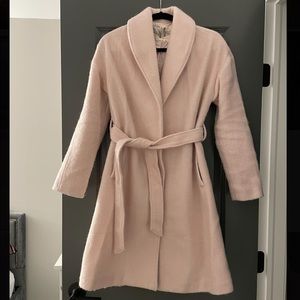 Urban Outfitters Blush Pink Robe Pea Coat Size XS